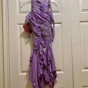Latin Competition Dance Dress - Lavender Size 8P